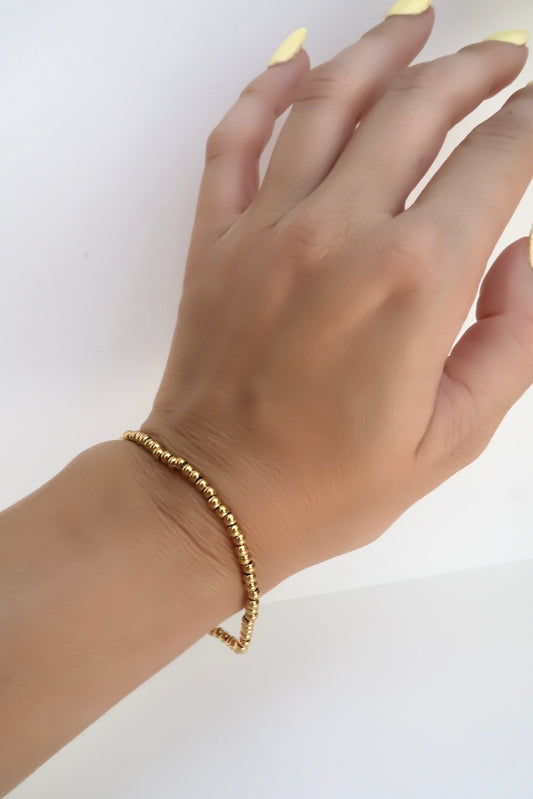 Golden Beaded Babe Bracelet
