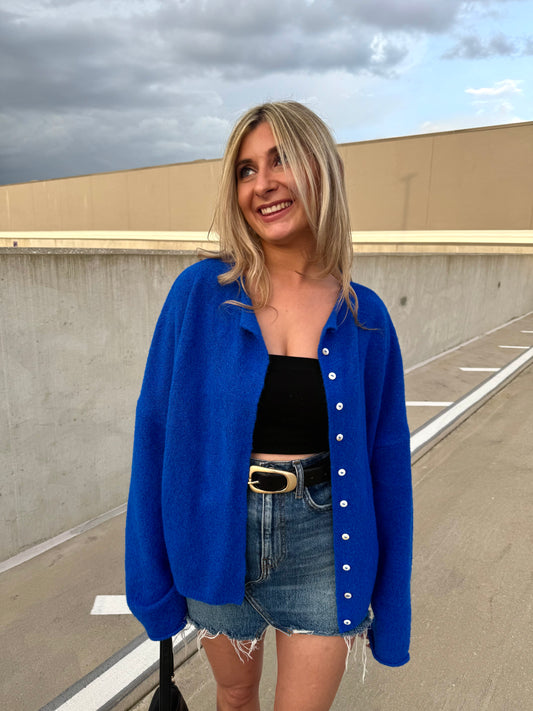 Adore Me Cardigan (Cobalt Blue)