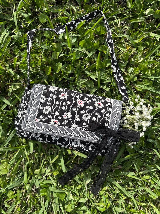 Noir Floral Sling Bag
