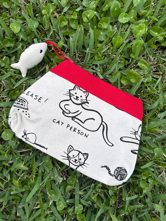 Cat Person Makeup Bag