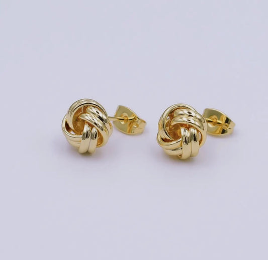 Golden Knot Studs