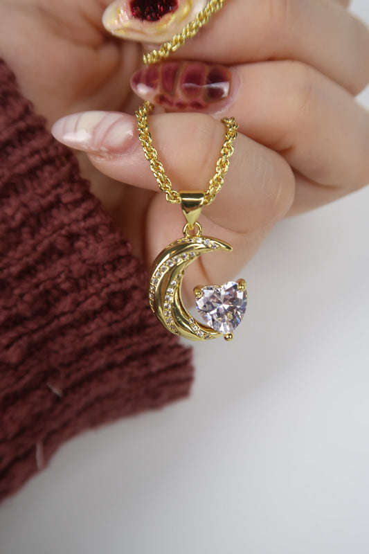 Crescent Heart Necklace
