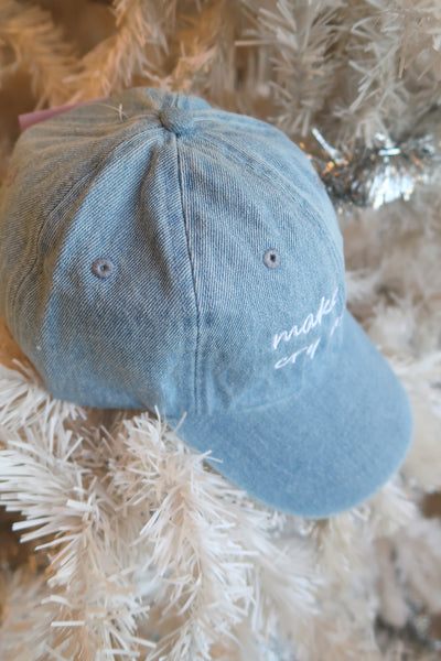 Make Boys Cry Again Denim Baseball Hat