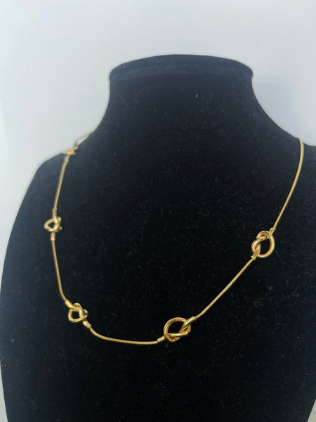 Golden Embrace Knot Necklace