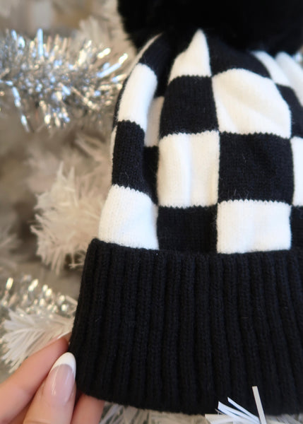 Checkmate Pom Beanie