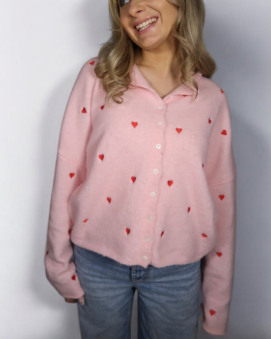 Adore Me Cardigan (Hearts)