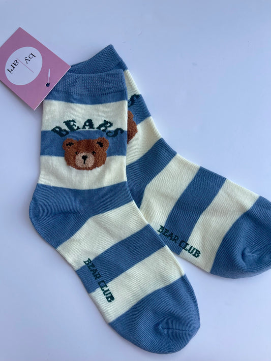 Beary Striped Socks