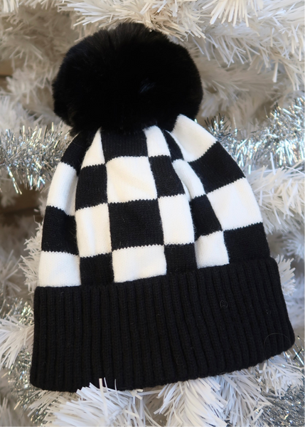 Checkmate Pom Beanie