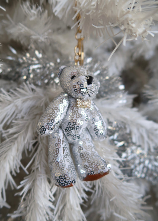 Frosted Teddy Bag Charm