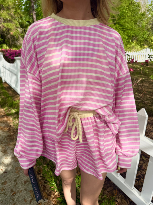 Blush & Butter Stripe Top