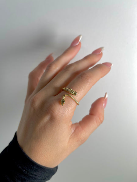 Golden Dragon Wrap Ring