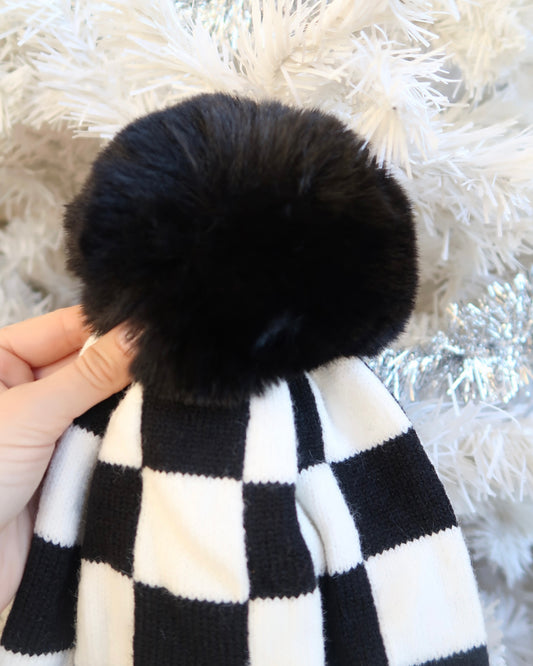 Checkmate Pom Beanie