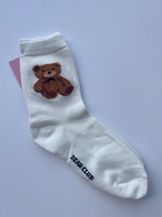 Cuddle Bear Socks (White)