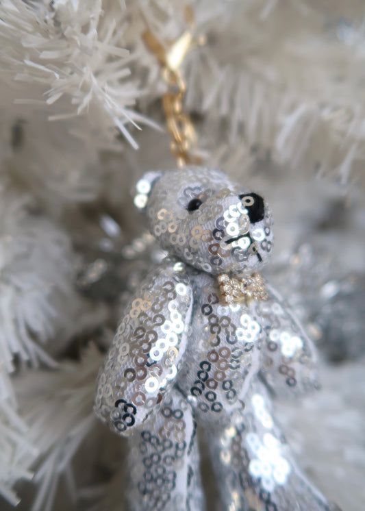 Frosted Teddy Bag Charm