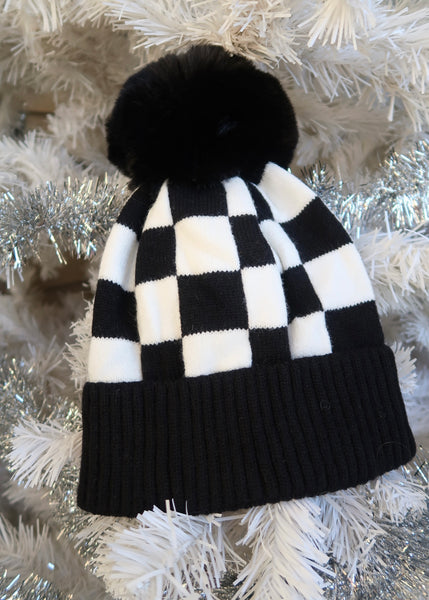 Checkmate Pom Beanie