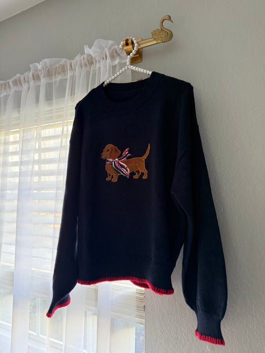 Chic Dachshund Knit