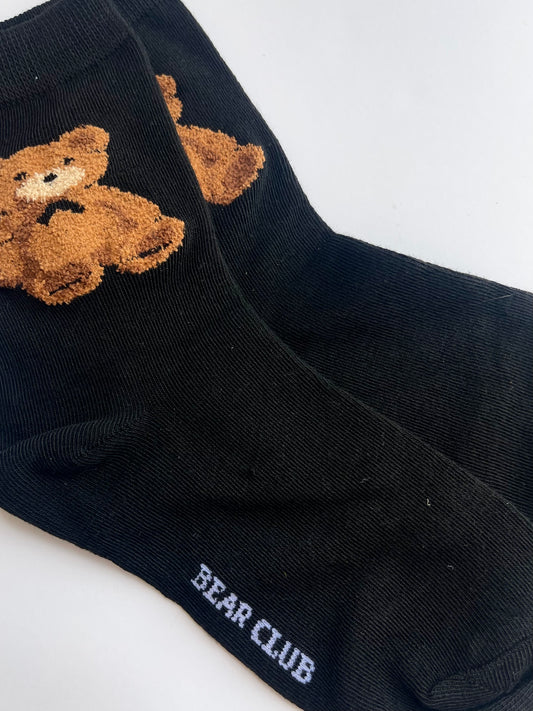 Midnight Bear Socks (Black)