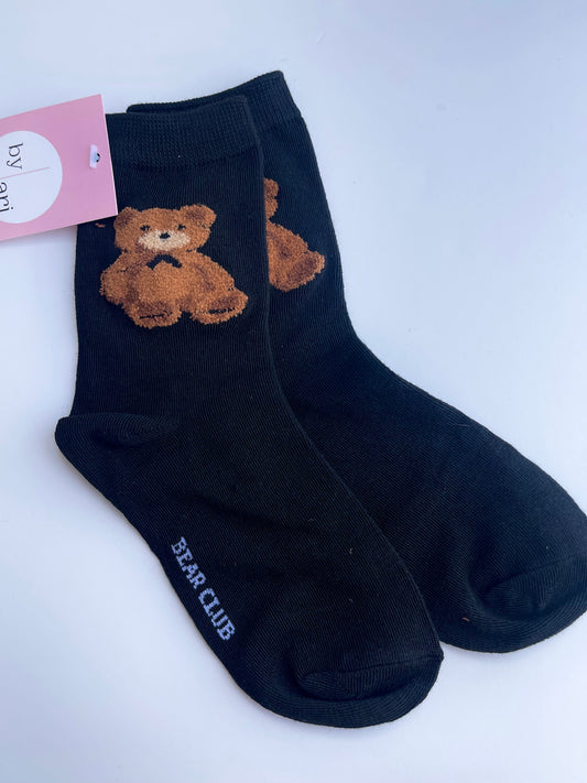 Midnight Bear Socks (Black)