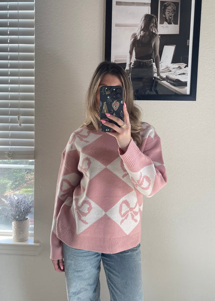 Blushing Bows Sweater