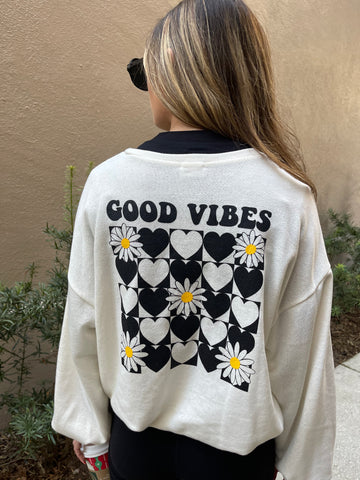 Checkered Good Vibes Pullover